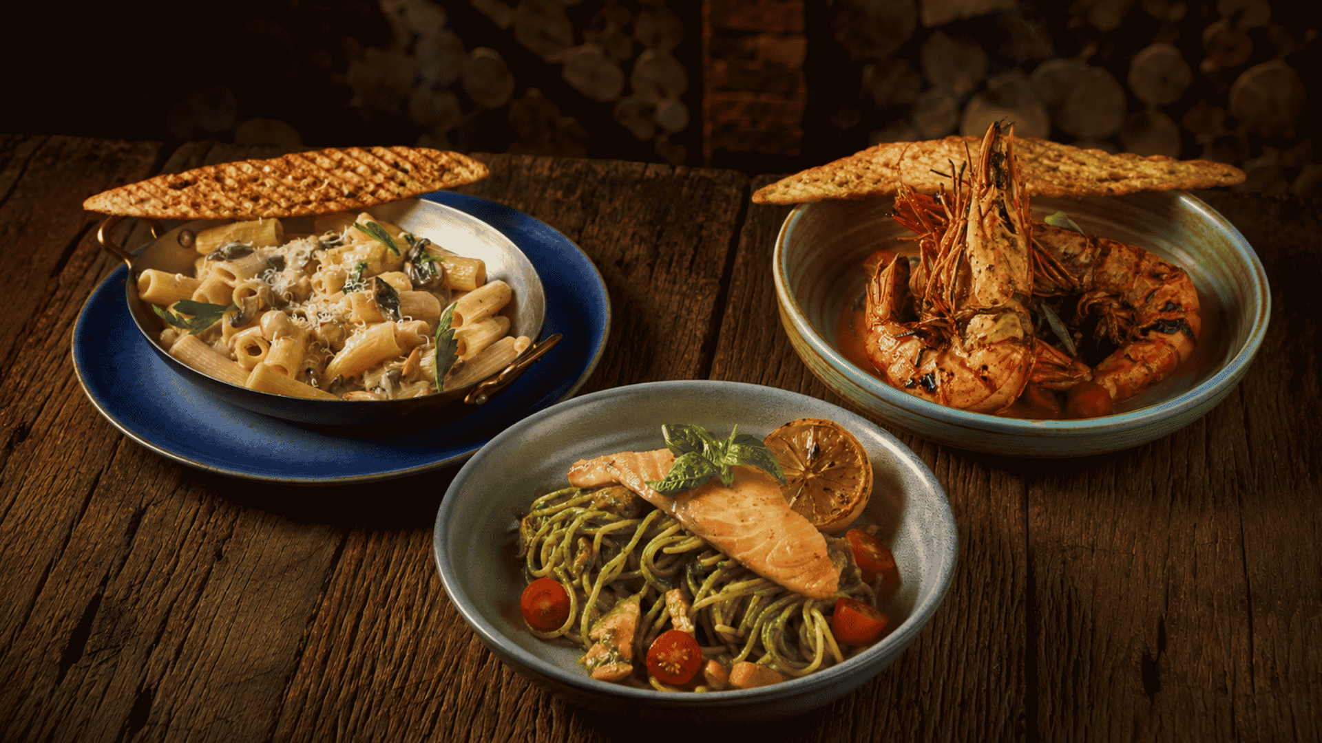Enjoy Buy 2 Get 1 FREE on all pasta dishes, available every Tuesday & Saturday
