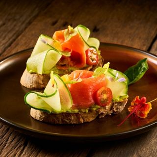 Smoke Salmon Bruschetta
